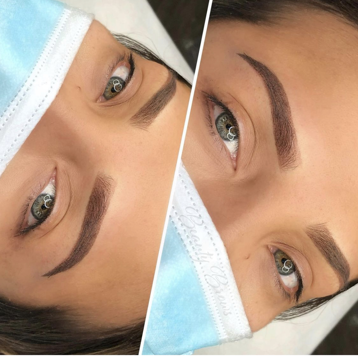 ombre microbladed combination semi-permanent tattoo brows